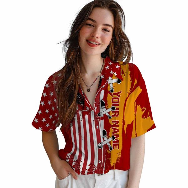 Personalized Rock And Roll Stitched Flag Hawaiian Shirt Trendy