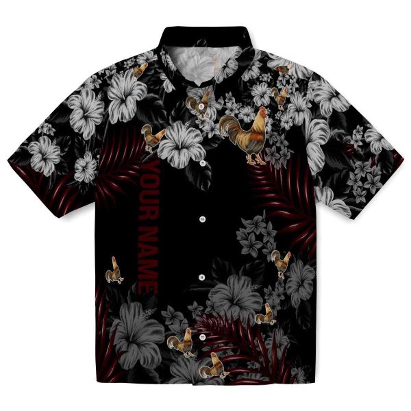 Personalized Rooster Hibiscus Print Hawaiian Shirt Best selling