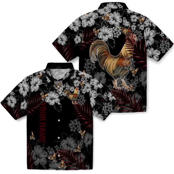 Personalized Rooster Hibiscus Print Hawaiian Shirt Latest Model