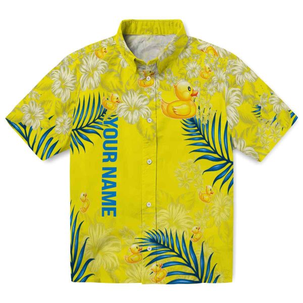 Personalized Rubber Duck Hibiscus Print Hawaiian Shirt Best selling