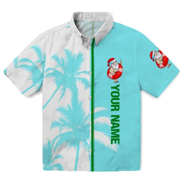 Personalized Santa Palm Trees Hawaiian Shirt Best selling