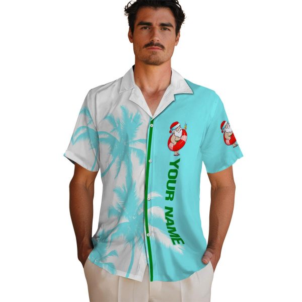 Personalized Santa Palm Trees Hawaiian Shirt High quality