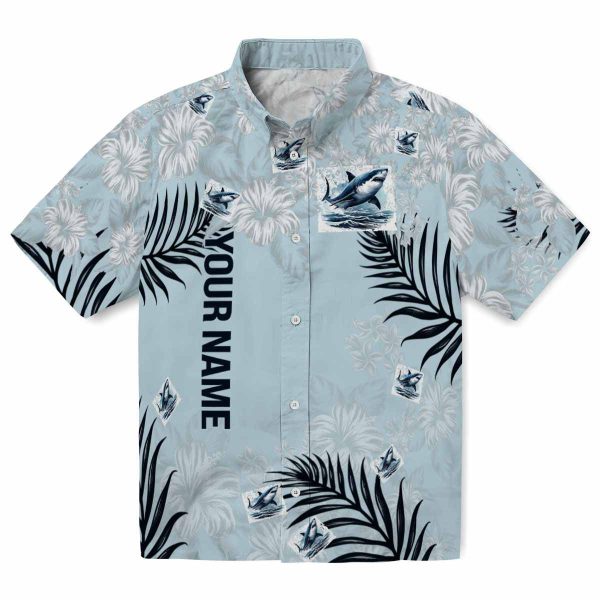 Personalized Shark Hibiscus Print Hawaiian Shirt Best selling