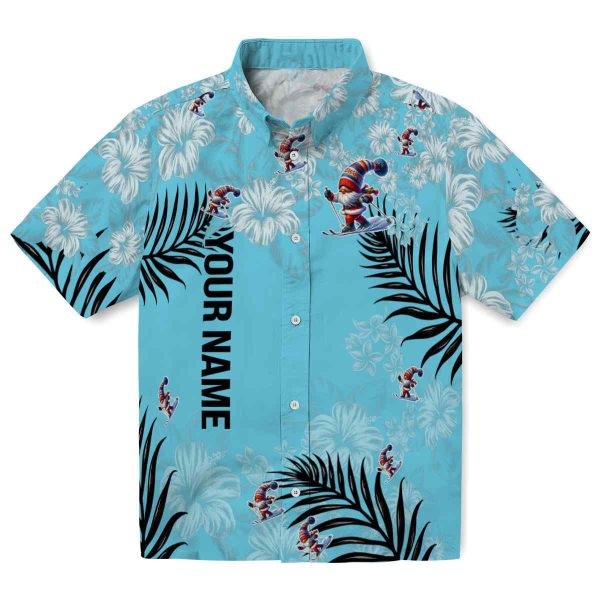 Personalized Skiing Hibiscus Print Hawaiian Shirt Best selling