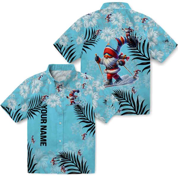 Personalized Skiing Hibiscus Print Hawaiian Shirt Latest Model