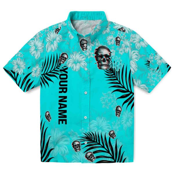 Personalized Skull Hibiscus Print Hawaiian Shirt Best selling