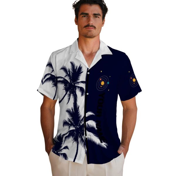 Personalized Space Palm Trees Hawaiian Shirt High quality