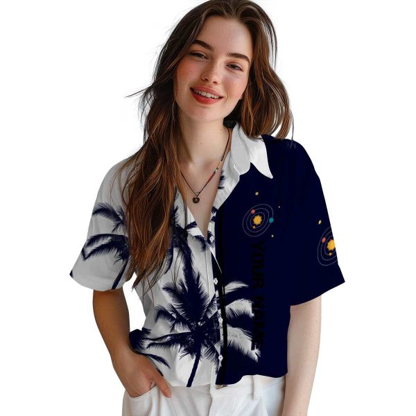 Personalized Space Palm Trees Hawaiian Shirt Trendy