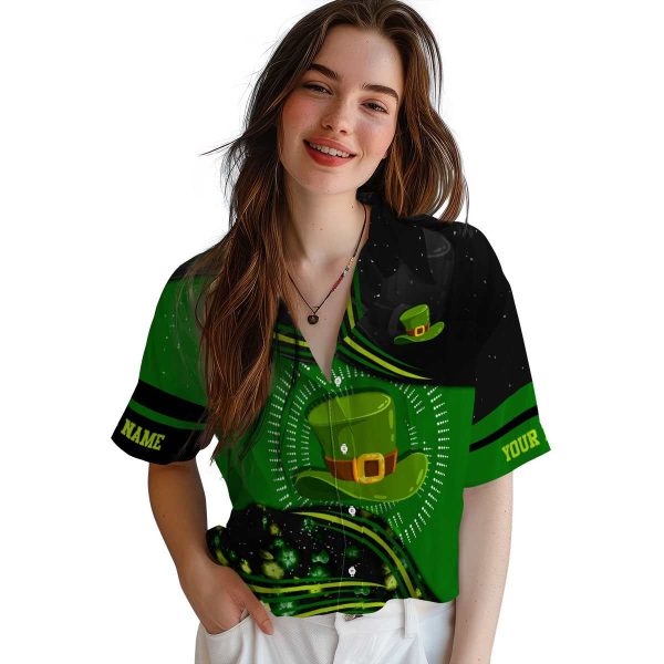 Personalized St Patricks Day Abstract Waves Hawaiian Shirt Trendy