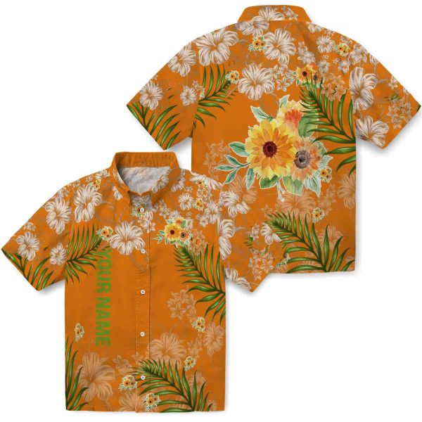 Personalized Sunflower Hibiscus Print Hawaiian Shirt Latest Model