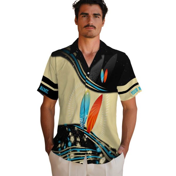 Personalized Surf Abstract Waves Hawaiian Shirt High quality