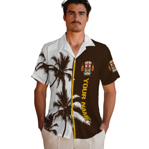 Personalized Tiki Palm Trees Hawaiian Shirt High quality