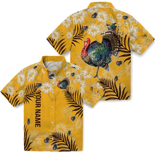 Personalized Turkey Hibiscus Print Hawaiian Shirt Latest Model