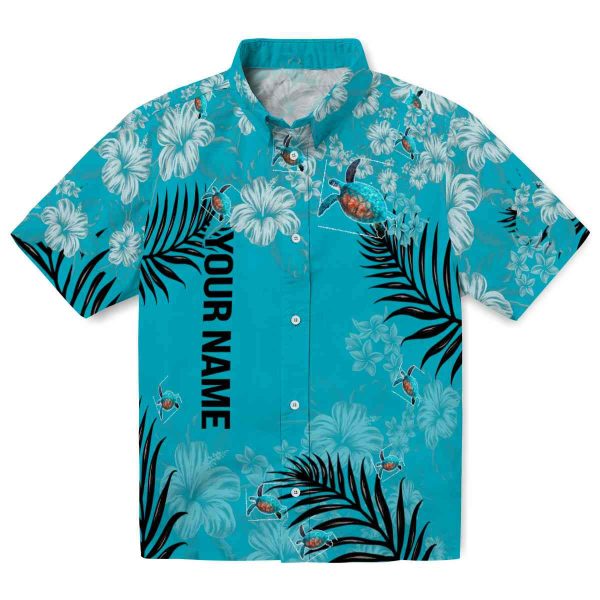 Personalized Turtle Hibiscus Print Hawaiian Shirt Best selling