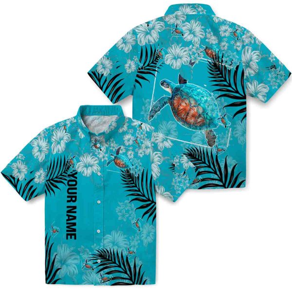 Personalized Turtle Hibiscus Print Hawaiian Shirt Latest Model