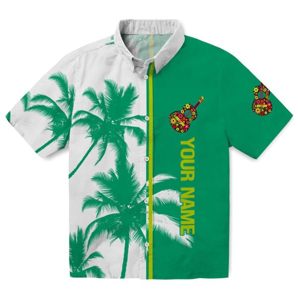 Personalized Ukulele Palm Trees Hawaiian Shirt Best selling