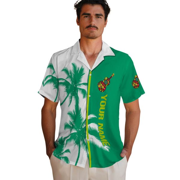 Personalized Ukulele Palm Trees Hawaiian Shirt High quality