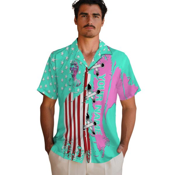 Personalized Vaporwave Stitched Flag Hawaiian Shirt High quality