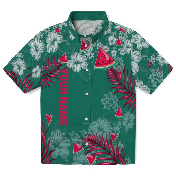 Personalized Watermelon Hibiscus Print Hawaiian Shirt Best selling