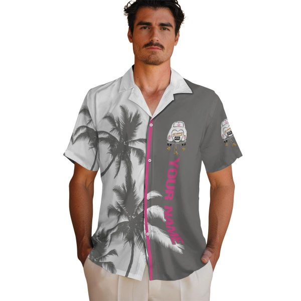 Personalized Wedding Palm Trees Hawaiian Shirt High quality