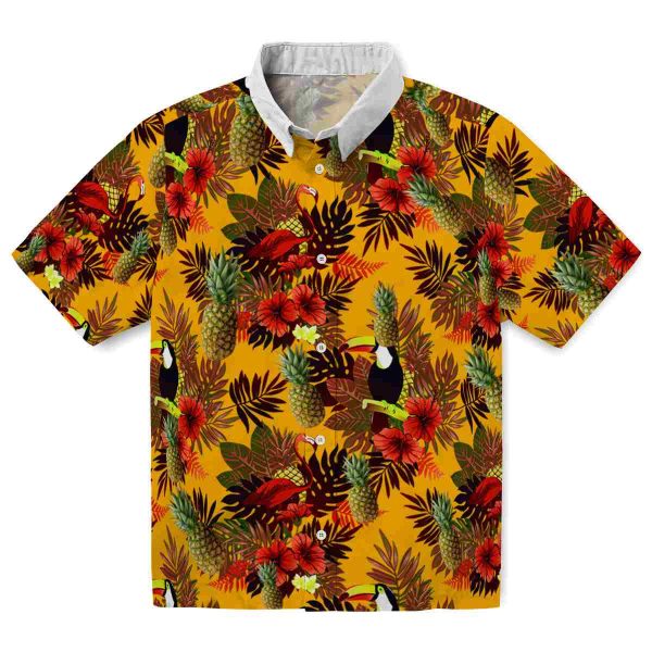 Pineapple Floral Toucan Hawaiian Shirt Best selling