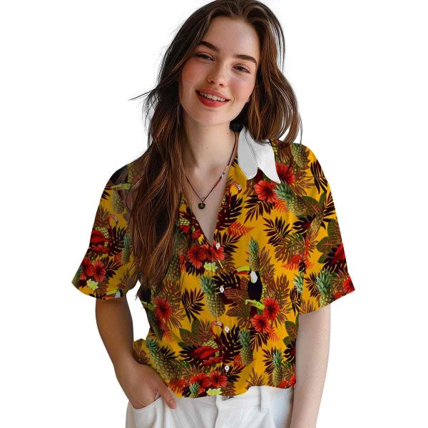 Pineapple Floral Toucan Hawaiian Shirt Trendy