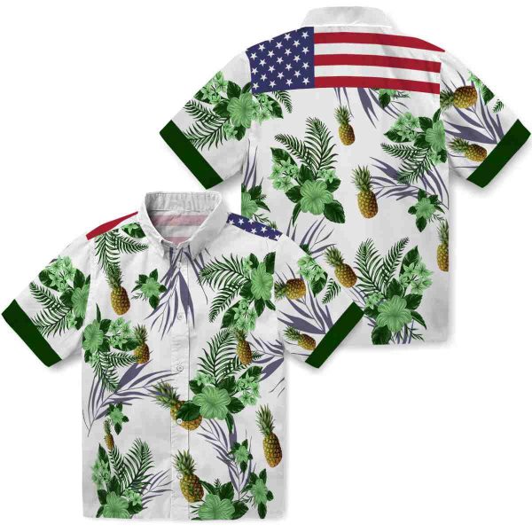 Pineapple Patriotic Hibiscus Design Hawaiian Shirt Latest Model