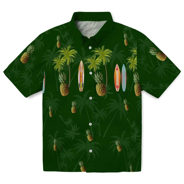 Pineapple Surfboard Palm Hawaiian Shirt Best selling