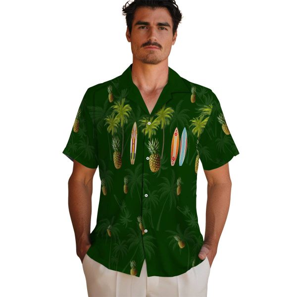 Pineapple Surfboard Palm Hawaiian Shirt High quality