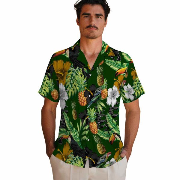 Pineapple Toucan Hibiscus Pineapple Hawaiian Shirt High quality