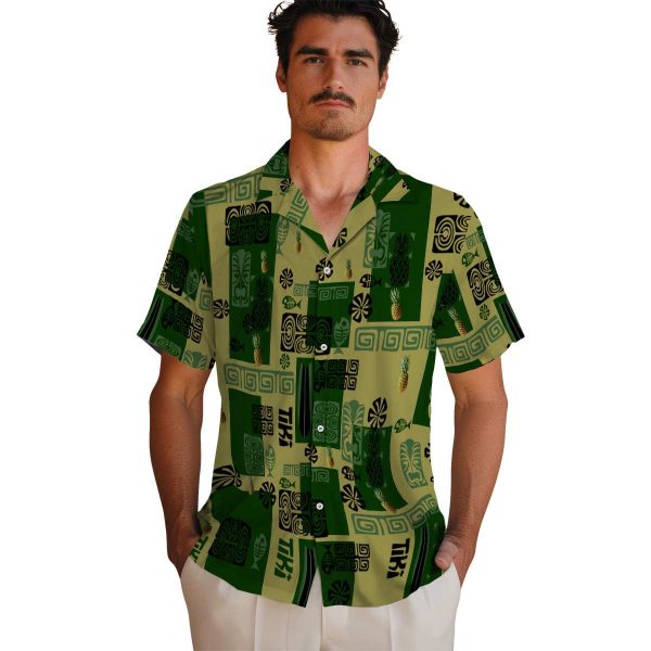 Pineapple Tribal Symbols Hawaiian Shirt High quality