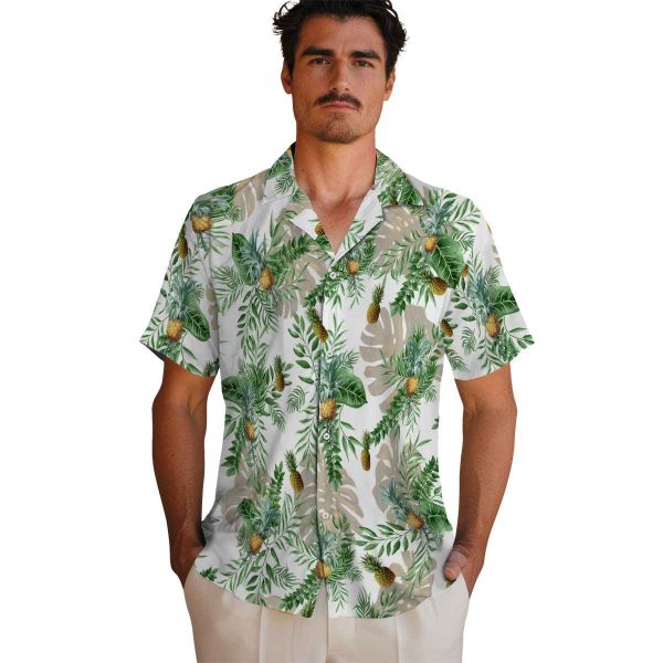 Pineapple Tropical Leaves Hawaiian Shirt High quality