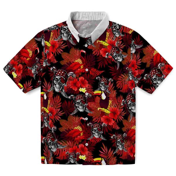 Pirate Floral Toucan Hawaiian Shirt Best selling