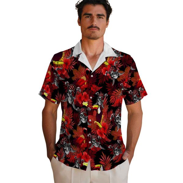 Pirate Floral Toucan Hawaiian Shirt High quality