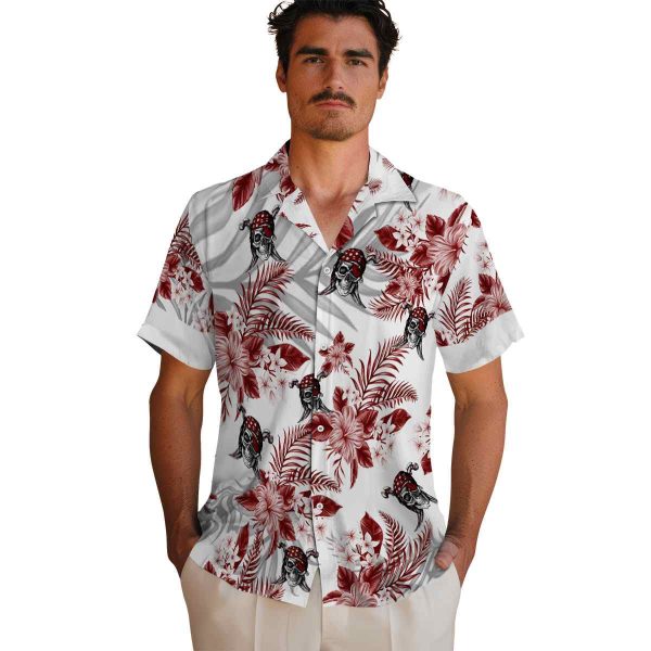 Pirate Hibiscus Palm Leaves Hawaiian Shirt High quality