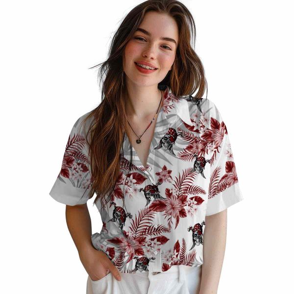 Pirate Hibiscus Palm Leaves Hawaiian Shirt Trendy