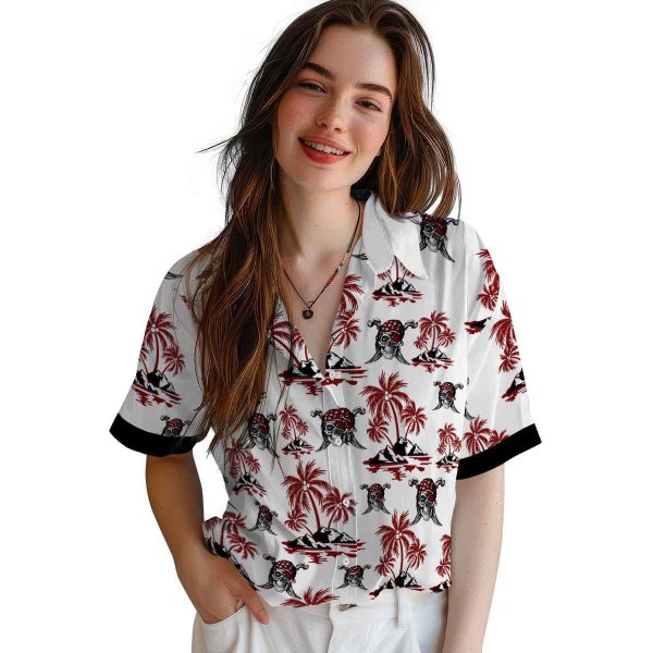 Pirate Palm Island Print Hawaiian Shirt Trendy