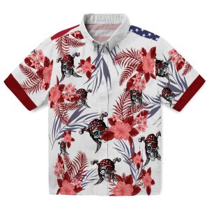 Pirate Patriotic Hibiscus Design Hawaiian Shirt Best selling