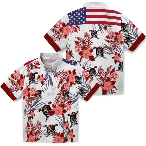 Pirate Patriotic Hibiscus Design Hawaiian Shirt Latest Model