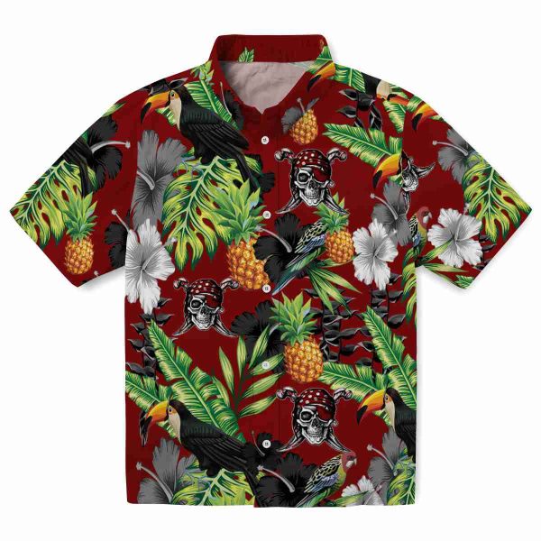 Pirate Toucan Hibiscus Pineapple Hawaiian Shirt Best selling