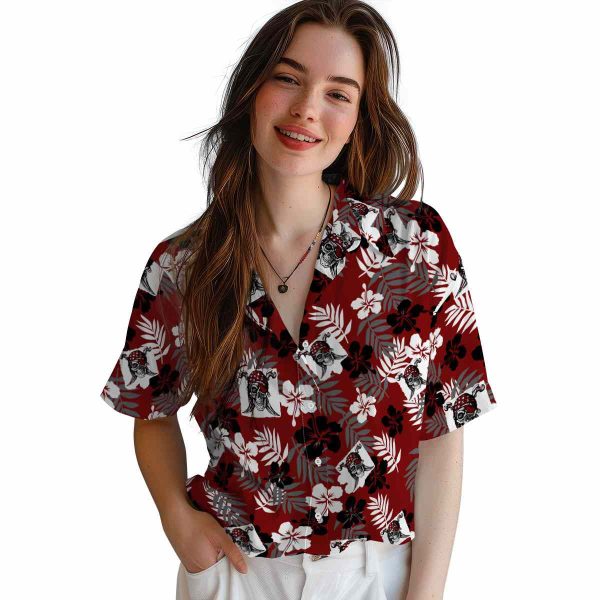 Pirate Tropical Floral Hawaiian Shirt Trendy