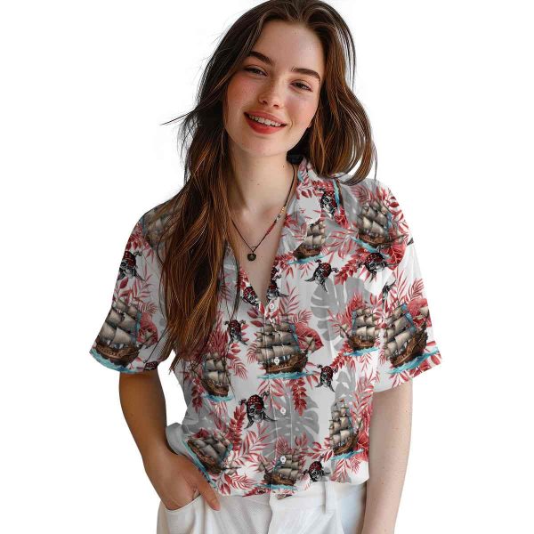 Pirate Tropical Leaves Hawaiian Shirt Trendy 1