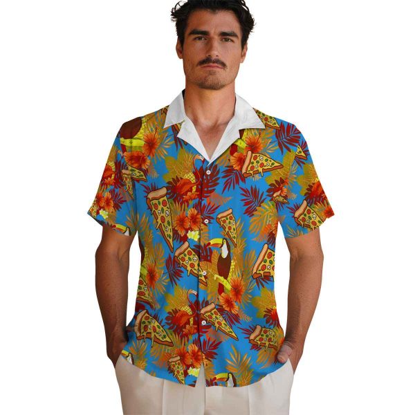 Pizza Floral Toucan Hawaiian Shirt High quality