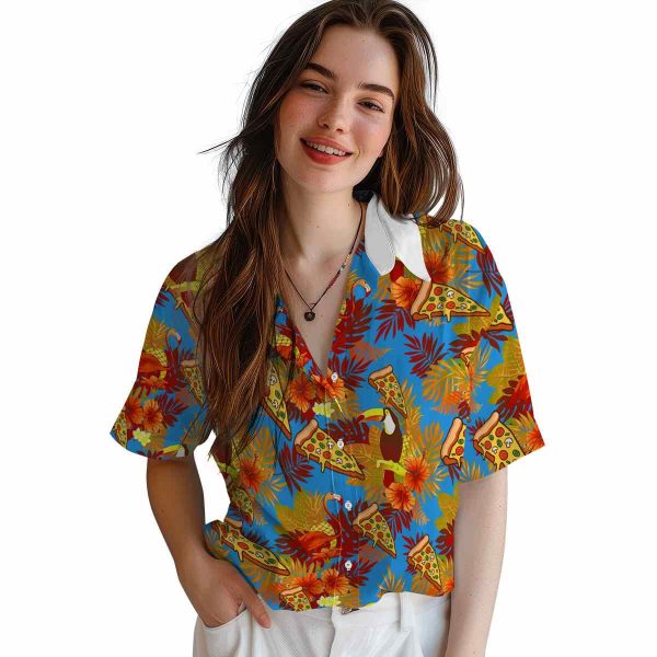 Pizza Floral Toucan Hawaiian Shirt Trendy