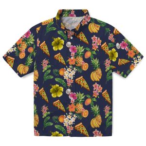 Pizza Hibiscus And Fruit Hawaiian Shirt Best selling