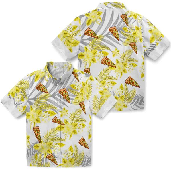 Pizza Hibiscus Palm Leaves Hawaiian Shirt Latest Model