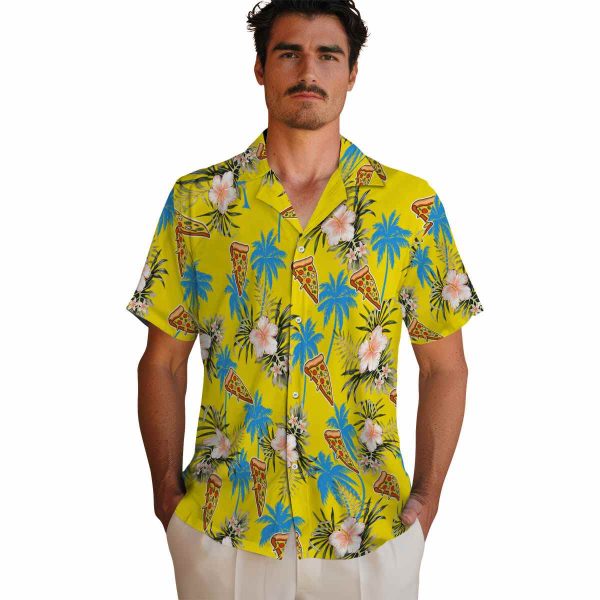 Pizza Palm Tree Flower Hawaiian Shirt High quality