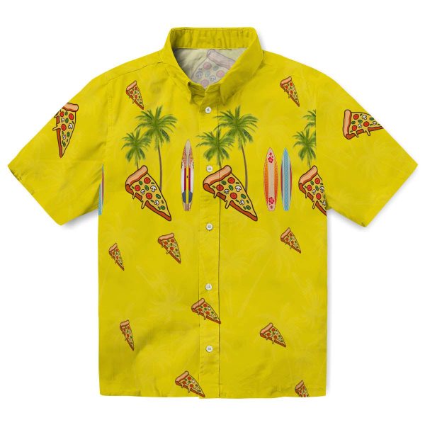 Pizza Surfboard Palm Hawaiian Shirt Best selling