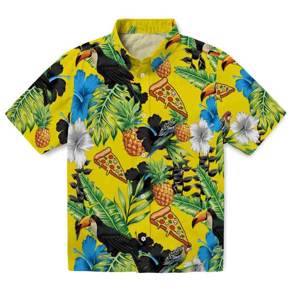 Pizza Toucan Hibiscus Pineapple Hawaiian Shirt Best selling