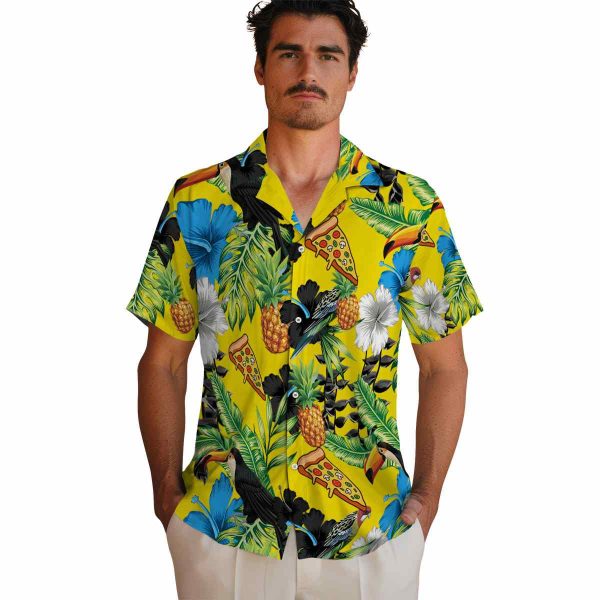 Pizza Toucan Hibiscus Pineapple Hawaiian Shirt High quality